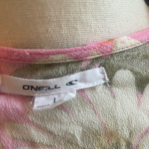 O'Neill Georgina Floral Print Romper Orange Pink Women's Large - Picture 3 of 4